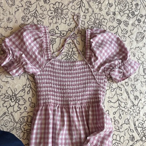 Purple Gingham Dress Medium - Picture 4 of 4